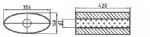 Uni-Schalld�mpfer oval ohne Stutzen - Abwicklung 818