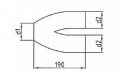 Endrohrhose - d1 76mm; L�nge: 190mm